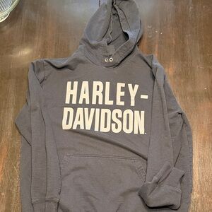 Harley-Davidson Charcoal Crewneck Sweatshirt with White Lettering